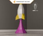 Papercraft de fusée en origami 3D