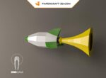 Papercraft de fusée en origami 3D