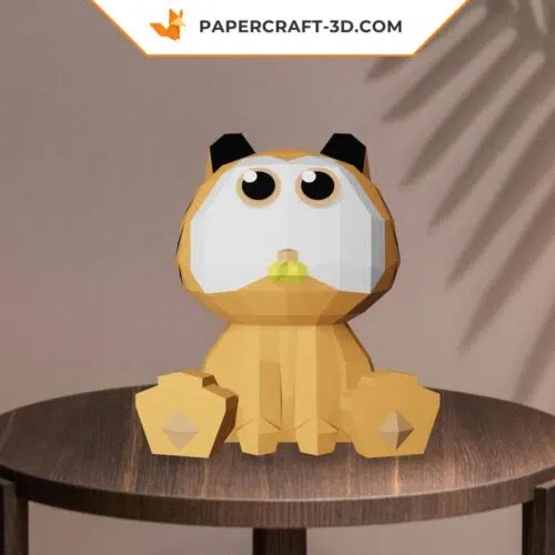 Papercraft de Garfield en origami 3D