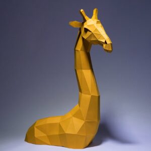 Papercraft girafe origami papier 3D à télécharger en PDF