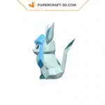 Papercraft Glaceon Pokemon en papier 3D à imprimer soi-même