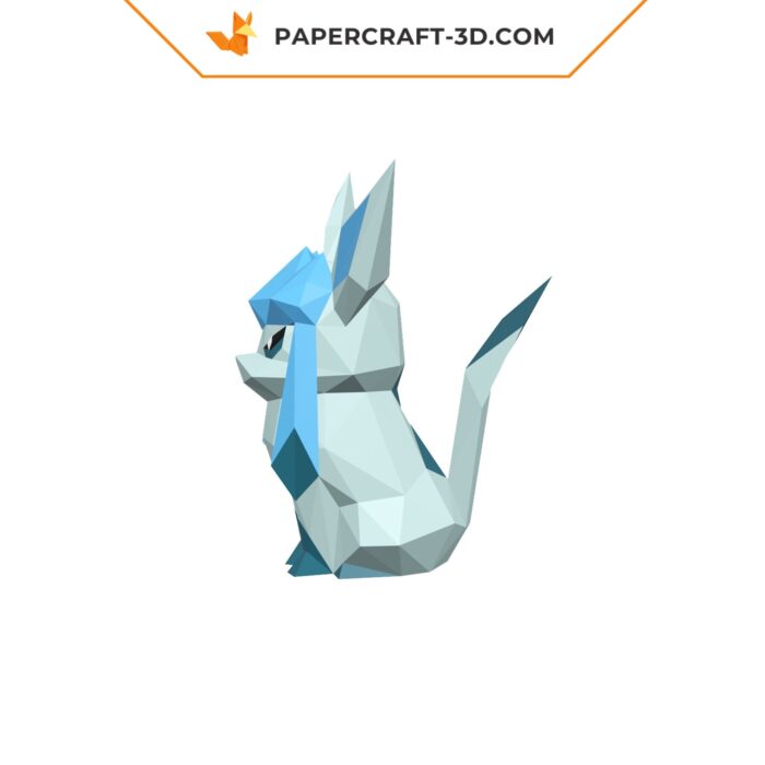 Papercraft Glaceon Pokemon en papier 3D à imprimer soi-même