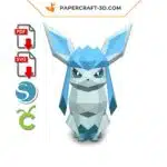 Papercraft Glaceon Pokemon en papier 3D à imprimer soi-même