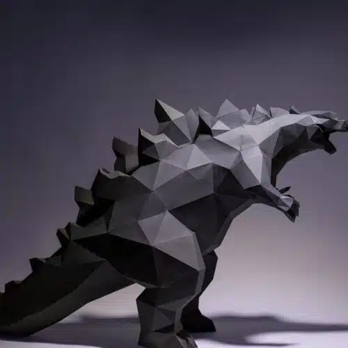 Papercraft Godzilla en origami papier 3D à télécharger en PDF