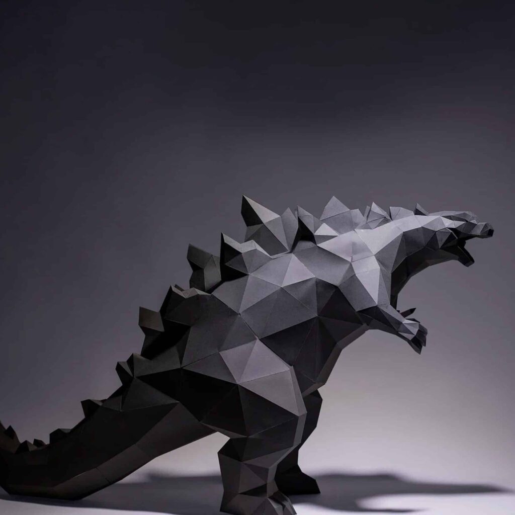 Papercraft Godzilla en origami 3D