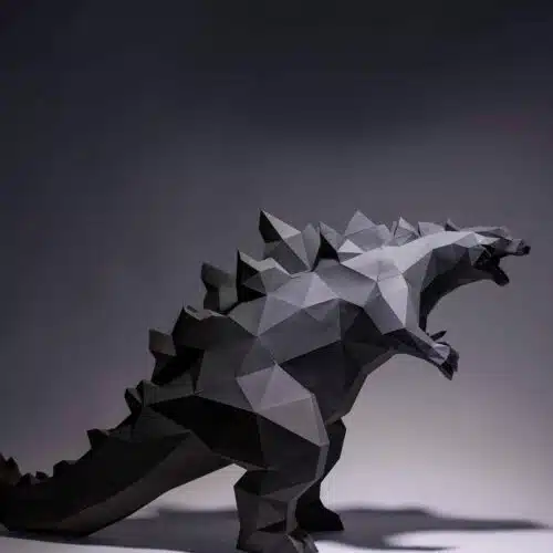 Papercraft Godzilla en origami papier 3D à télécharger en PDF
