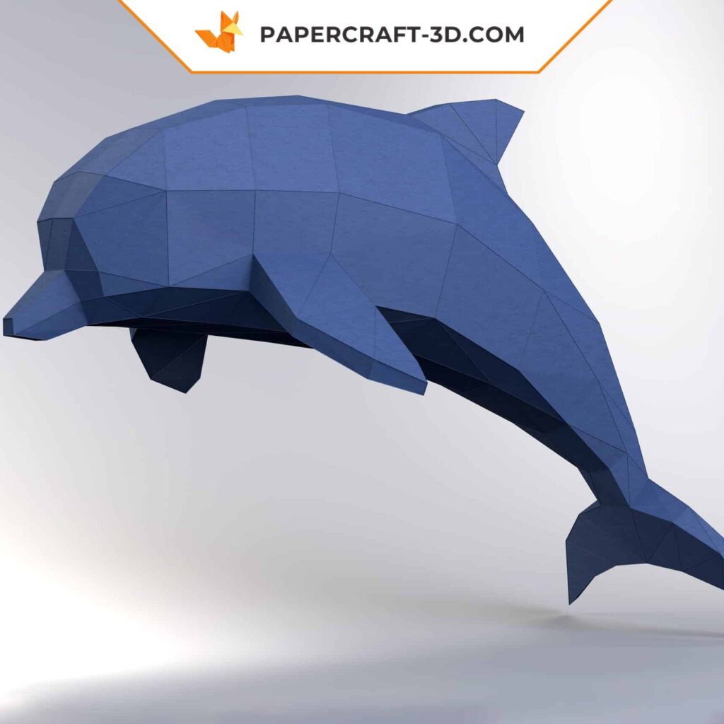 Papercraft dauphin en origami 3D
