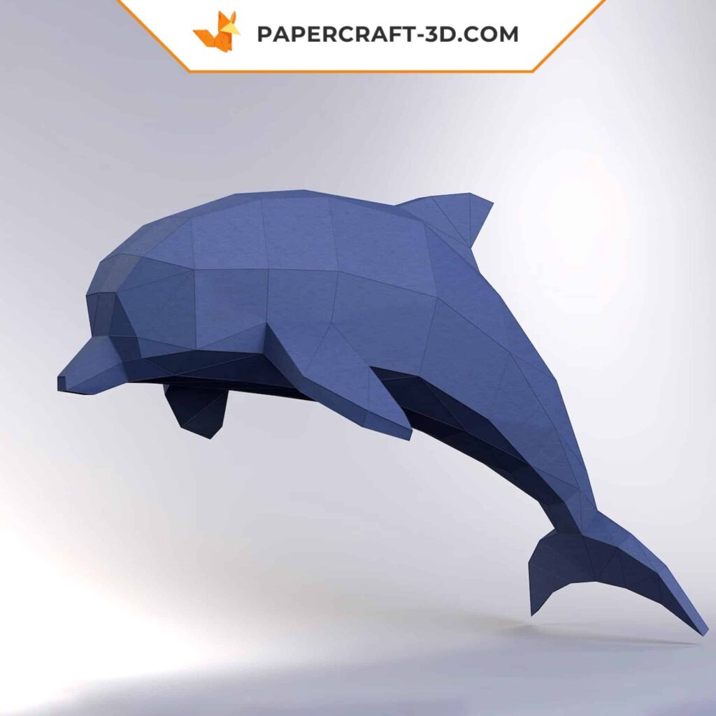 Papercraft dauphin en origami 3D