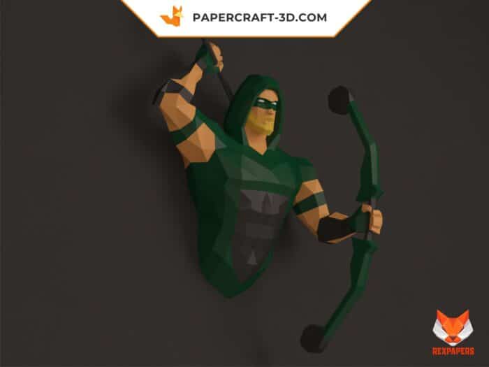 Papercraft Green Arrow modèle 3D en origami papier