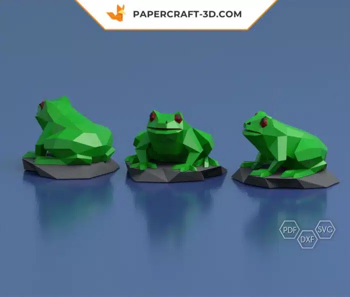 Papercraft Grenouille DIY origami papier 3D