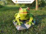 Papercraft Grenouille DIY origami papier 3D