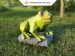 Papercraft Grenouille DIY origami papier 3D