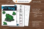 Papercraft Grenouille DIY origami papier 3D