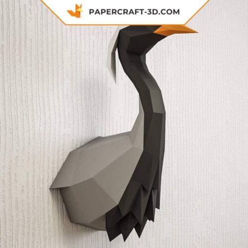 Papercraft Jungfernkranich in 3D Origami