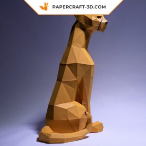 Papercraft Guépard origami papier 3D à télécharger