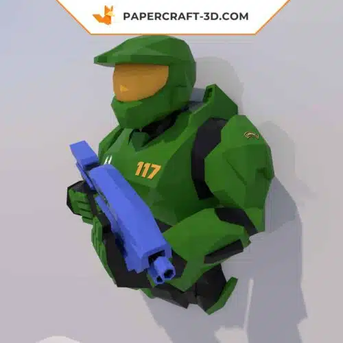 Papercraft Halo Jefe Maestro origami papier 3D