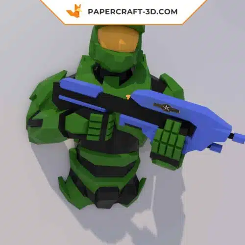 Papercraft di Master Chief in origami 3D