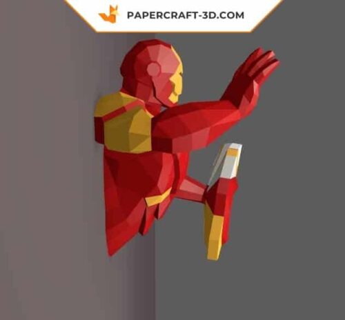 Papercraft IronMan en origami papier 3D : modèle DIY