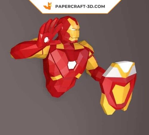 Papercraft IronMan en origami papier 3D : modèle DIY