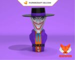 Papercraft Joker boîte à vin modèle 3D en papier origami