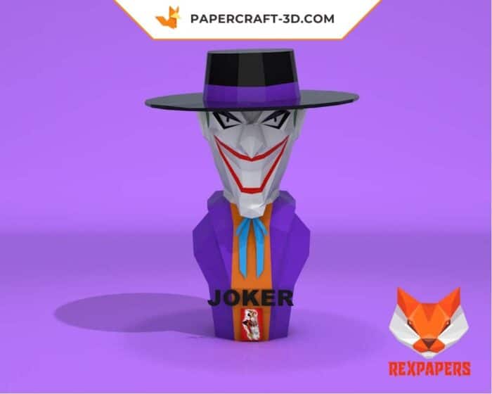 Papercraft Joker boîte à vin modèle 3D en papier origami