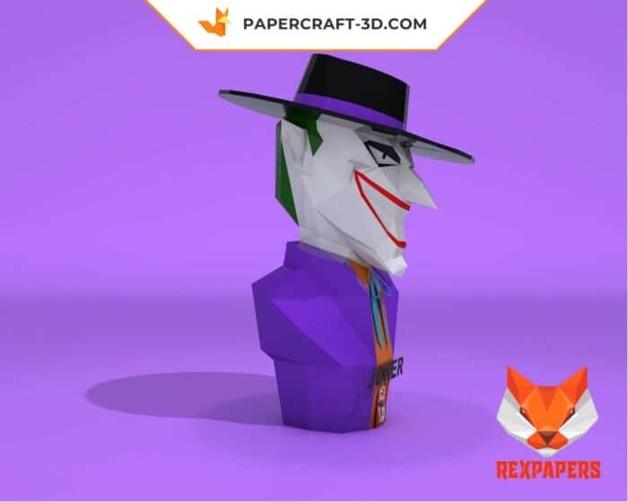 Papercraft Joker boîte à vin modèle 3D en papier origami