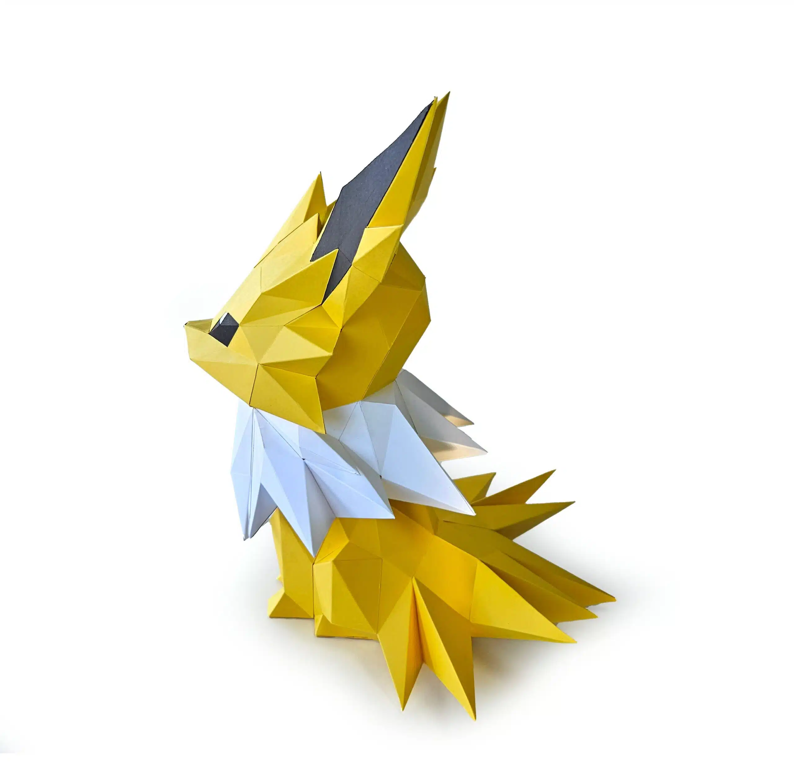 Jolteon Papercraft - Origami papier 3D, DIY, Pokemon, Sculpture basse poly