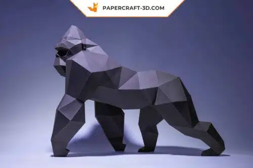 Papercraft King Kong origami papier 3D à télécharger en PDF