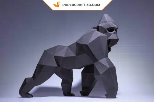 Papercraft King Kong origami papier 3D à télécharger en PDF