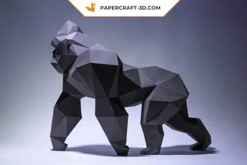 Papercraft King Kong origami papier 3D à télécharger en PDF