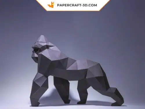 Papercraft King Kong origami papier 3D à télécharger en PDF