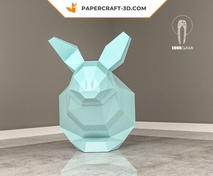 Papercraft Lapin Low Poly origami papier 3D