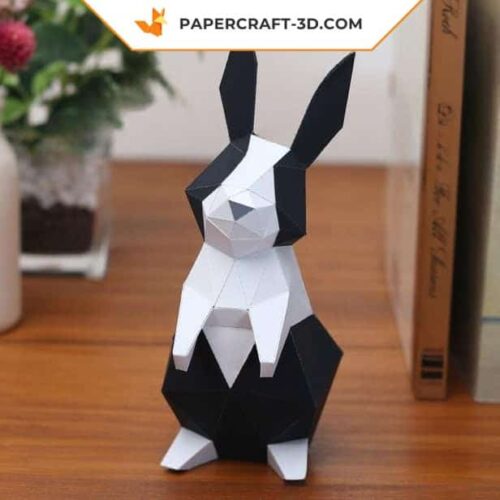 Papercraft Lapin : patron numérique DIY pour créer votre adorable ami en origami papier 3D