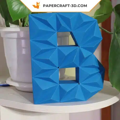 Papercraft lettera B in origami