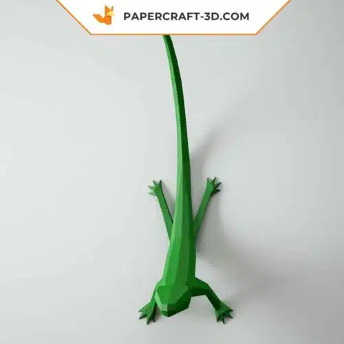 Papercraft lézard en origami papier 3D