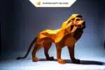 Papercraft Lion en origami papier 3D à faire soi-même