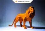 Papercraft Lion en origami papier 3D à faire soi-même