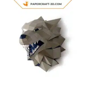 Papercraft loup Stark origami papier 3D