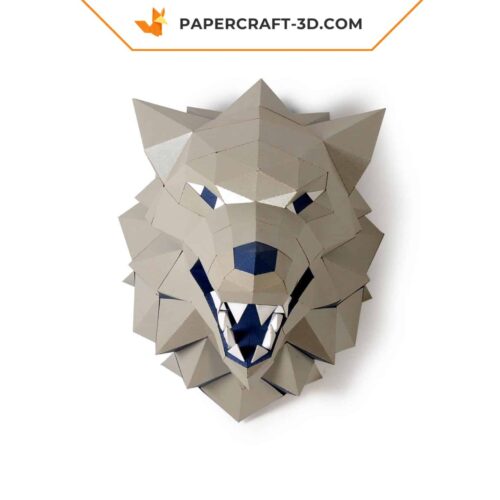 Papercraft loup Stark origami papier 3D