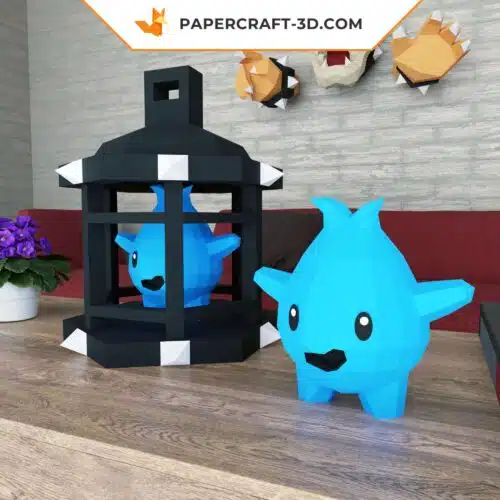 Papercraft Lumalee Mario en origami papier 3D pour décoration murale – templates en format PDF, DXF et SVG