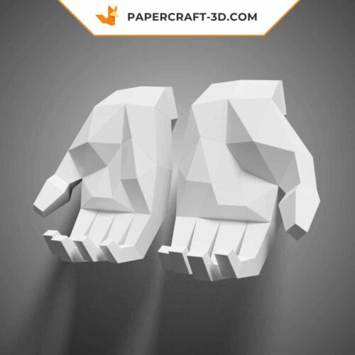 Papercraft Main en Pose 5, sculpture en papier 3D à imprimer