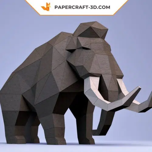 Papercraft de mamut en origami