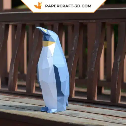 Papercraft di pinguino reale in origami 3D