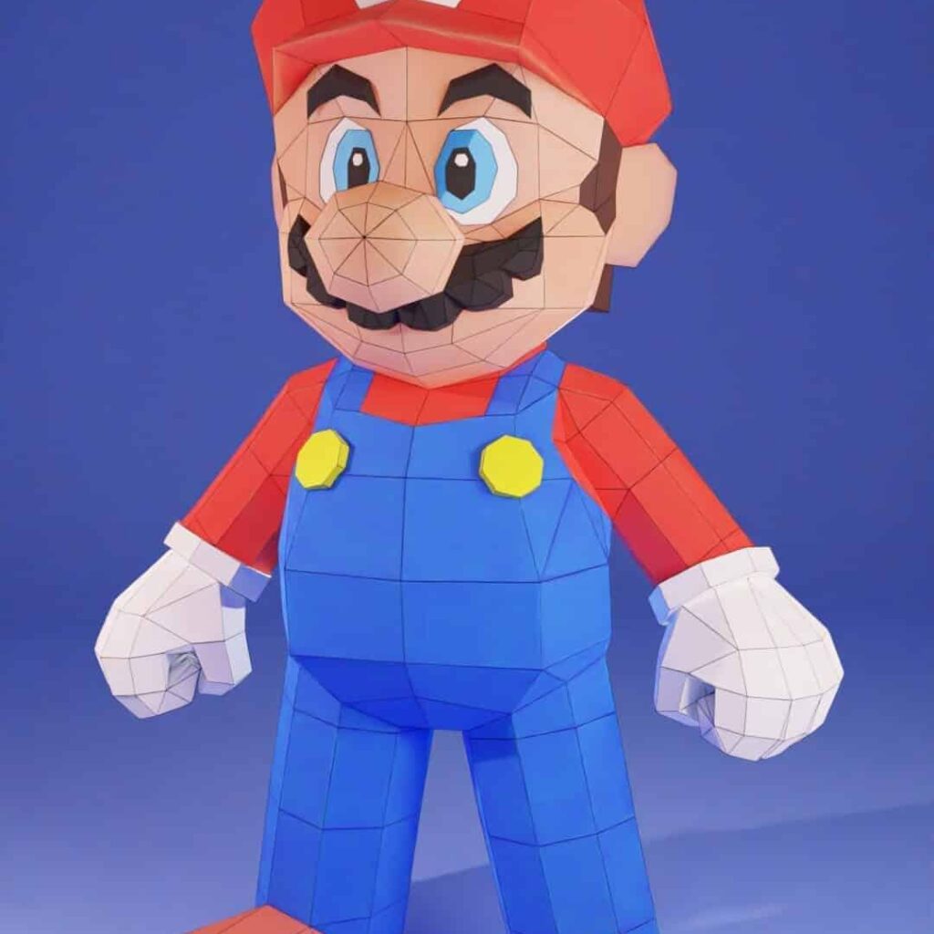 Papercraft de Mario en origami