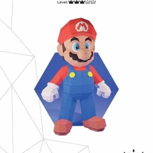 Papercraft di Mario in origami 3D