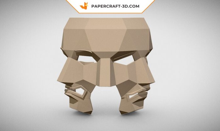 Papercraft masque à trois faces origami papier 3D