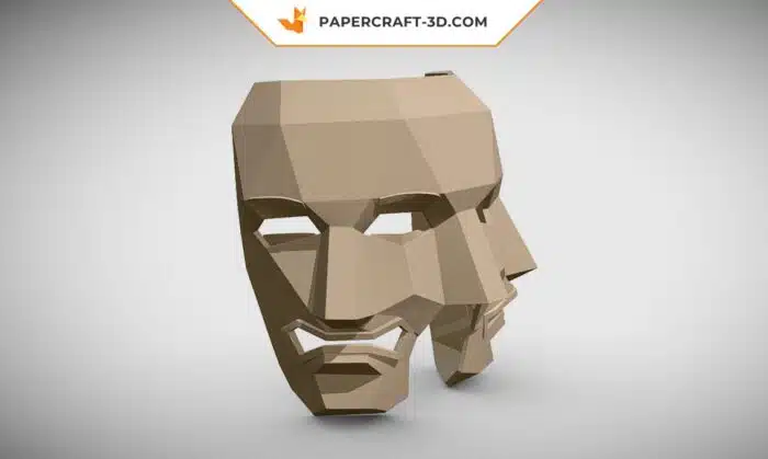 Papercraft masque à trois faces origami papier 3D