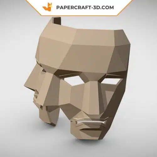 Papercraft masque à trois faces origami papier 3D