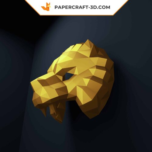 Papercraft Masque de Lion 3D en papier, modèle VIP Squid Game