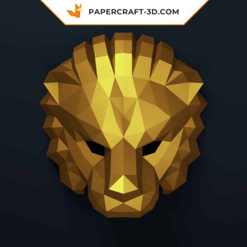 Papercraft Masque de Lion 3D en papier, modèle VIP Squid Game